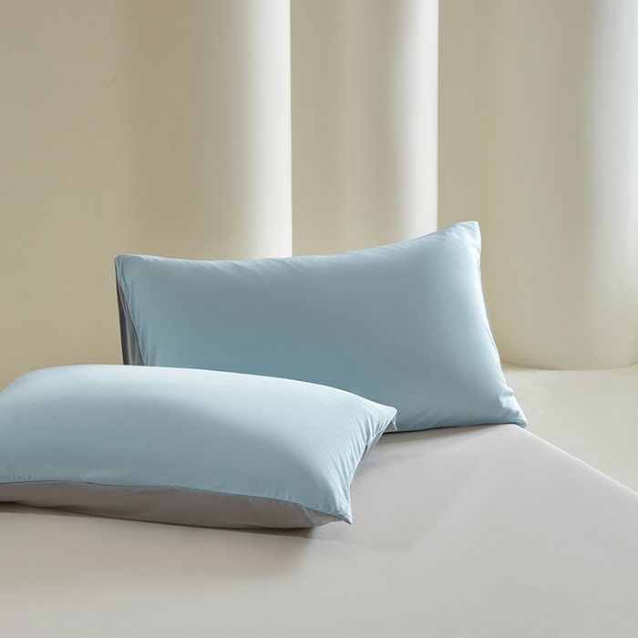 91家纺网 家纺一手货源 找家纺 金爱家2025新款A类高品质冰冰凉雪花冰感凉皮双面加倍透气孔氨纶凉感夏被 冰感凉皮-天蓝灰（加倍透气）