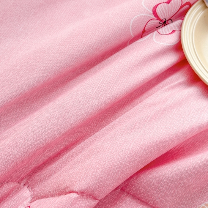 91家纺网 家纺一手货源 找家纺 好欣怡家纺 2026新款生态棉夏被礼品被空调被直播引流款夏凉被子 生态棉包边款-粉色