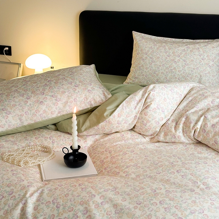 91家纺网 家纺一手货源 找家纺 典曼家纺 2025新款13372印花小清新四件套 春意盎然