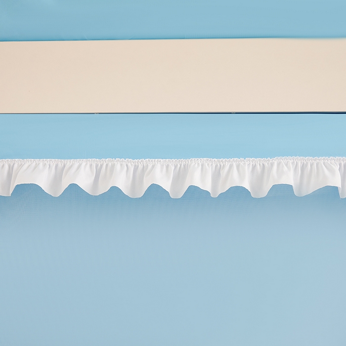 91家纺网 家纺一手货源 找家纺 安金蚊帐 2025新款子母床印花蚊帐防尘顶 铁艺宽高伸缩支架 腊肠狗