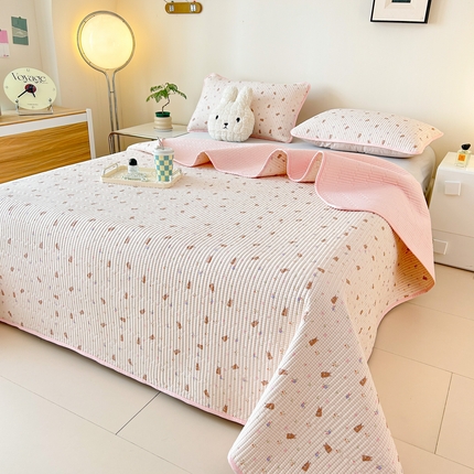 91家纺网 家纺一手货源 找家纺 （总）恒尚居 2025新款全棉床盖床单小清新床垫床褥垫-跑量（四季款）