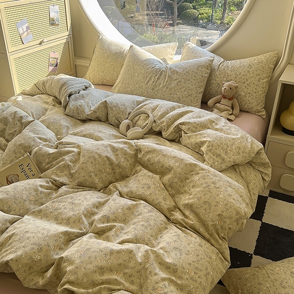 91家纺网 家纺一手货源 找家纺 （总）花漾家居 2025新款针织双层纱被套枕套四件套