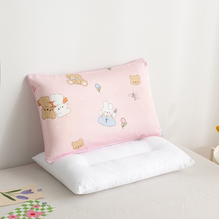 萌番宝A类新款60支长绒棉纯棉儿童枕套枕头枕头套40x60单只30x50内胆套 熊宝家族