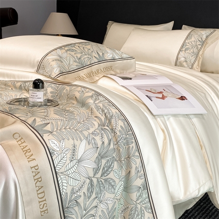 91家纺网 家纺一手货源 找家纺 （总）梦幻之城 2025新款水洗真丝四件套雅瑟琳系列