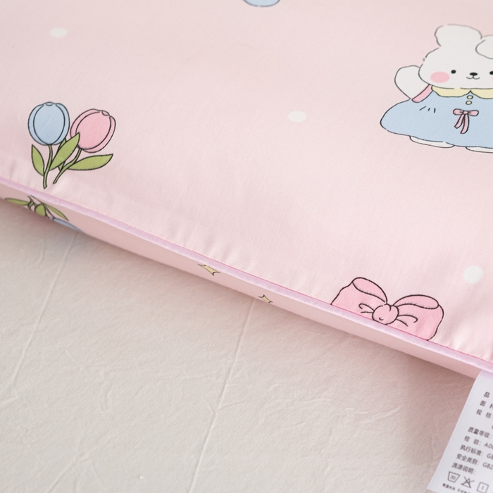 91家纺网 家纺一手货源 找家纺 萌番宝 A类新款60支长绒棉纯棉儿童枕套枕头 熊宝家族