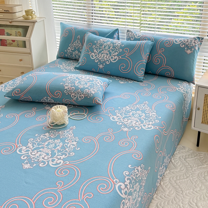 91家纺网 家纺一手货源 找家纺 仟网汇 2025新款老粗布床单粗布凉席老粗布单床单枕套单品 欧式风情