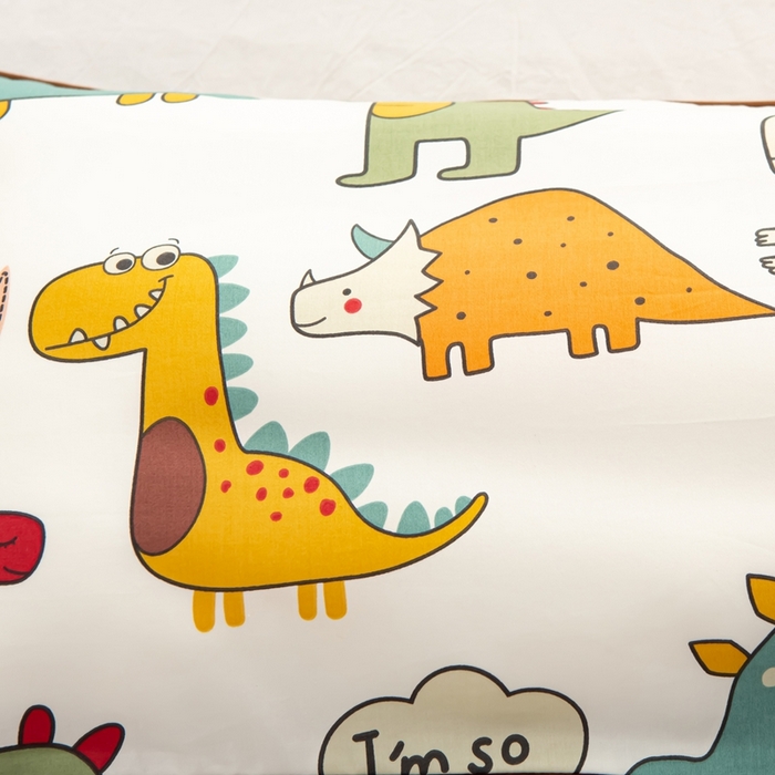 91家纺网 家纺一手货源 找家纺 萌番宝A类新款60支长绒棉纯棉儿童枕套枕头枕头套40x60单只30x50内胆套 小神龙