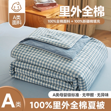 91家纺网 家纺一手货源 找家纺 （总）典冠 2025新款A类全棉棉花被夏被四件套