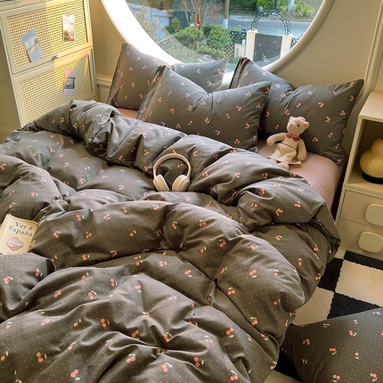 91家纺网 家纺一手货源 找家纺 （总）花漾家居 2025新款针织双层纱被套枕套四件套
