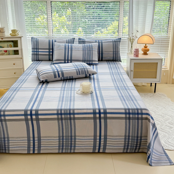 91家纺网 家纺一手货源 找家纺 仟网汇 2025新款老粗布床单粗布凉席老粗布单床单枕套单品 时尚空间