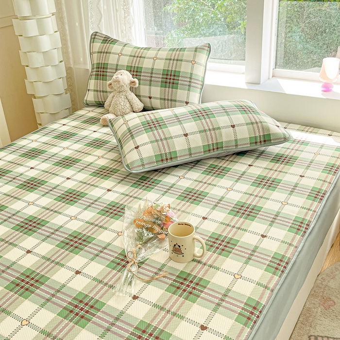 91家纺网 家纺一手货源 找家纺 星座家纺 2025新款大斜纹复合冰丝凉席-床笠款 水木年华-床笠款