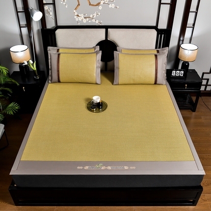 2025新款加厚藤席-夏日冰点系列凉席藤席冰藤席竹席冰丝席空调席草席乳胶席凉感豆豆席 加厚古藤席-夏日冰点 (古黄)