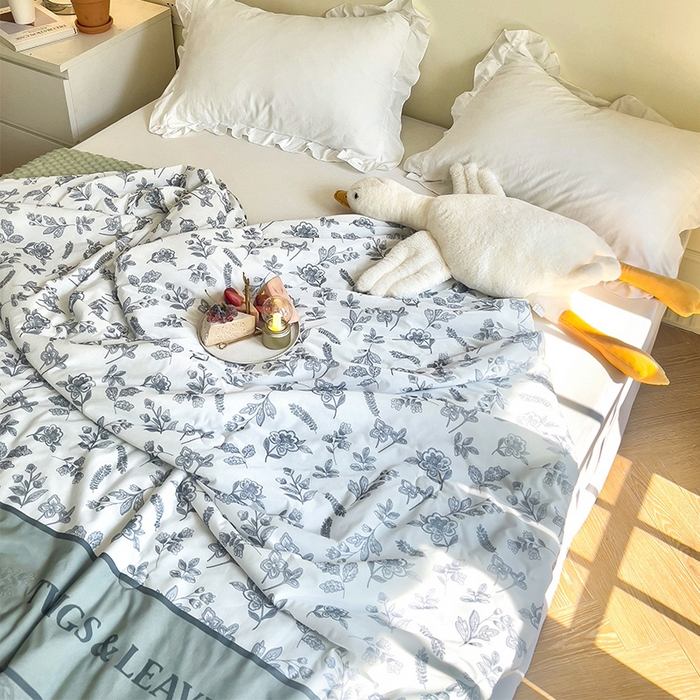 91家纺网 家纺一手货源 找家纺 绒梦里 2025新款A类小凉皮凉感冰豆豆夏被空调被 绿小香