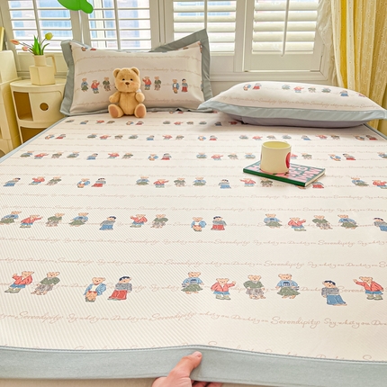 （总）星座家纺 2025新款大斜纹复合冰丝凉席-床席款