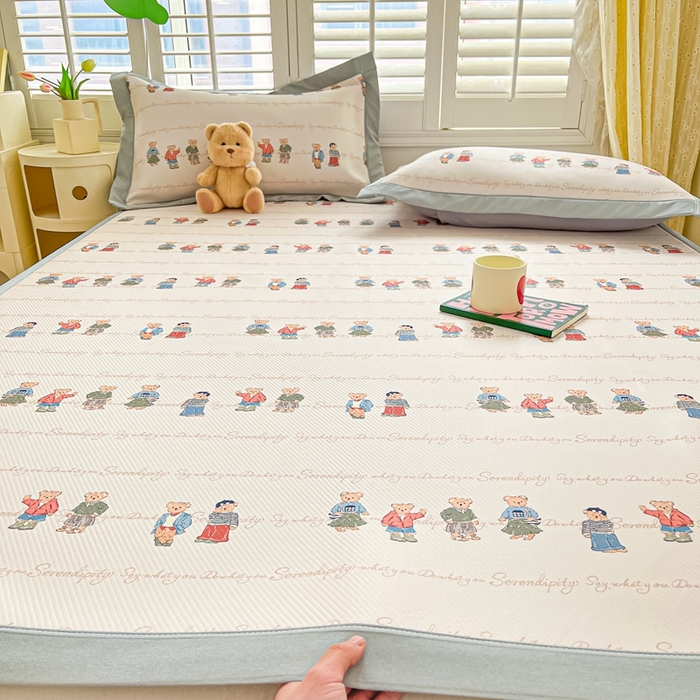 91家纺网 家纺一手货源 找家纺 （总）星座家纺 2025新款大斜纹复合冰丝凉席-床席款