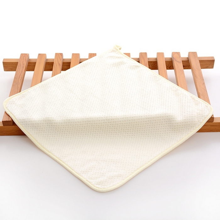 91家纺网 家纺一手货源 找家纺 彩虹新款加厚加大珊瑚绒菠萝格方巾毛巾浴巾套装外贸跨境大浴巾吸水加厚大毛巾浴巾两件套 菠萝格方巾米白