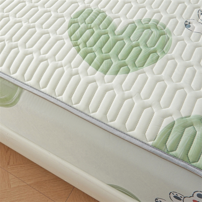 91家纺网 家纺一手货源 找家纺 雯豆2025夏季新品0.4乳胶凉席床笠款三件套凉感丝印花纯色床罩 乳胶床笠-夏日小狗