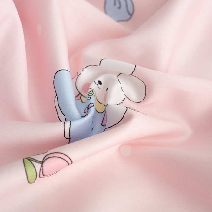 91家纺网 家纺一手货源 找家纺 萌番宝 A类新款60支长绒棉纯棉儿童枕套枕头 熊宝家族