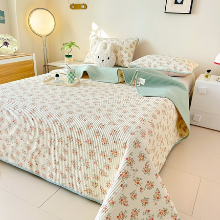 91家纺网 家纺一手货源 找家纺 （总）恒尚居 2025新款全棉床盖床单小清新床垫床褥垫-跑量（四季款）