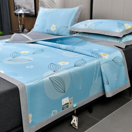 2025新款加厚款-碳光凉感印花冰丝席系列 清凉夏日