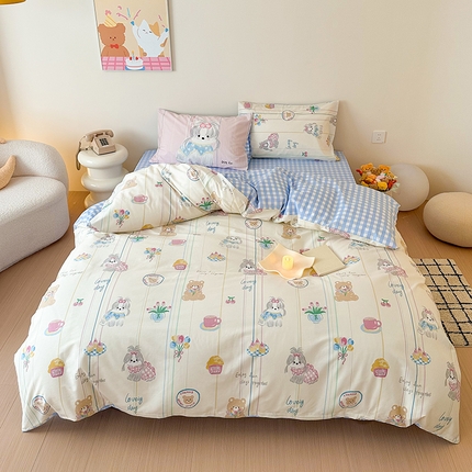 典曼家纺 2025新款13372印花小清新四件套 甜宝萌汪