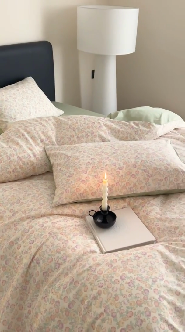 91家纺网 家纺一手货源 找家纺 典曼家纺 2025新款13372印花小清新四件套 春意盎然