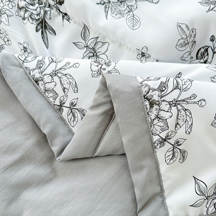 91家纺网 家纺一手货源 找家纺 好欣怡家纺 2026新款水洗棉夏被空调被被子被芯印花小清新夏凉被直播热款 水洗棉包边款-复古花园