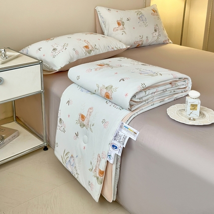 91家纺网 家纺一手货源 找家纺 （总）莱登卡奴 2025新款A类锦氨凉感被数码印花夏被