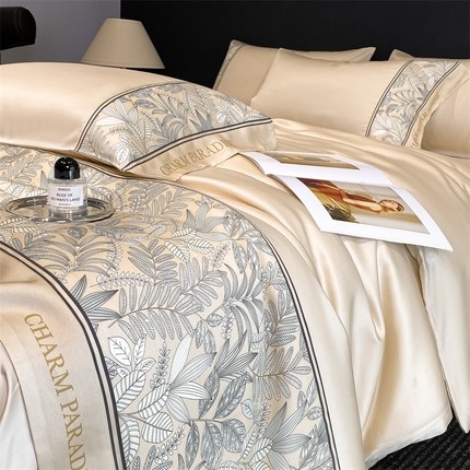 91家纺网 家纺一手货源 找家纺 （总）梦幻之城 2025新款水洗真丝四件套雅瑟琳系列