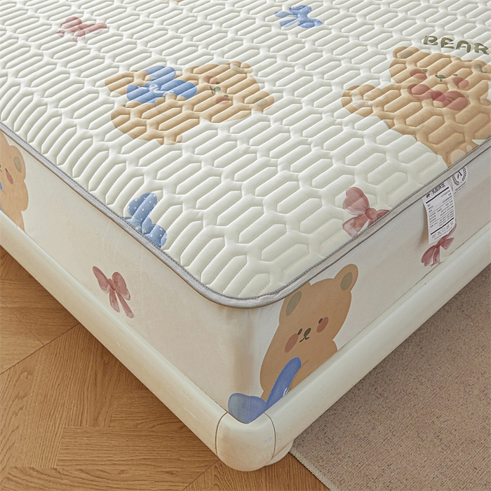 91家纺网 家纺一手货源 找家纺 雯豆2025夏季新品0.4乳胶凉席床笠款三件套凉感丝印花纯色床罩 乳胶床笠-迪卡