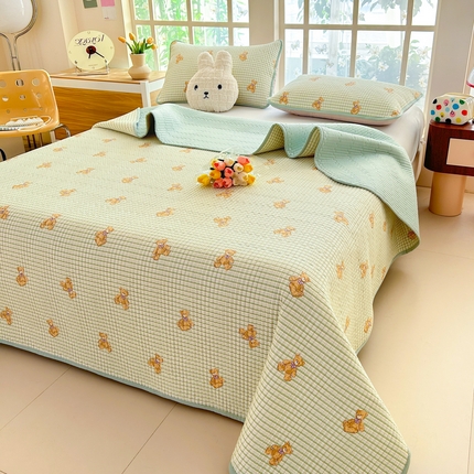 91家纺网 家纺一手货源 找家纺 （总）恒尚居 2025新款全棉床盖床单小清新床垫床褥垫-跑量（四季款）