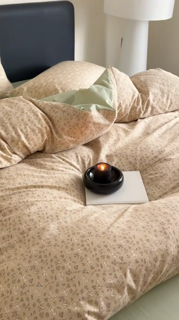 91家纺网 家纺一手货源 找家纺 典曼家纺 2025新款13372印花小清新四件套 布偶熊