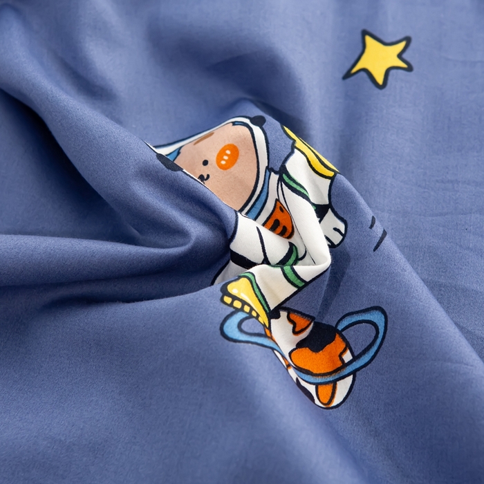 91家纺网 家纺一手货源 找家纺 萌番宝 A类新款60支长绒棉纯棉儿童枕套枕头 太空漫步