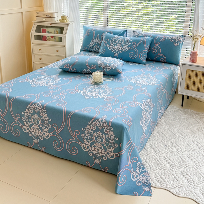 91家纺网 家纺一手货源 找家纺 仟网汇 2025新款老粗布床单粗布凉席老粗布单床单枕套单品 欧式风情