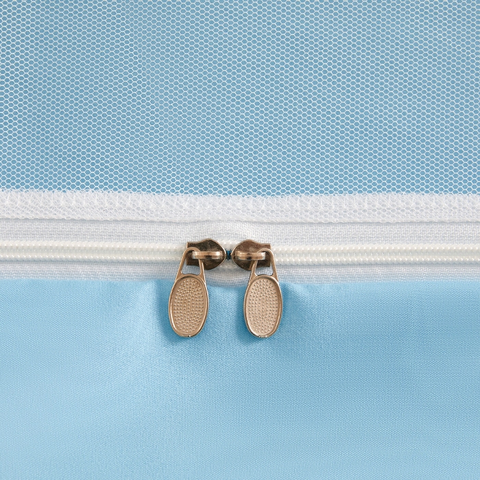 91家纺网 家纺一手货源 找家纺 安金蚊帐 2025新款子母床印花蚊帐防尘顶 铁艺宽高伸缩支架 腊肠狗