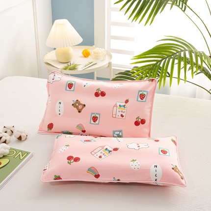 萌番宝A类新款60支长绒棉纯棉儿童枕套枕头枕头套40x60单只30x50内胆套 琦琦熊