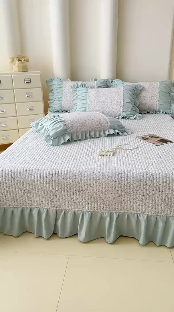 91家纺网 家纺一手货源 找家纺 ME/ERA HOME寐时代 2025新款针织双层纱韩版四件套 安琪拉兔