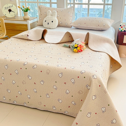 91家纺网 家纺一手货源 找家纺 （总）恒尚居 2025新款全棉床盖床单小清新床垫床褥垫-跑量（四季款）