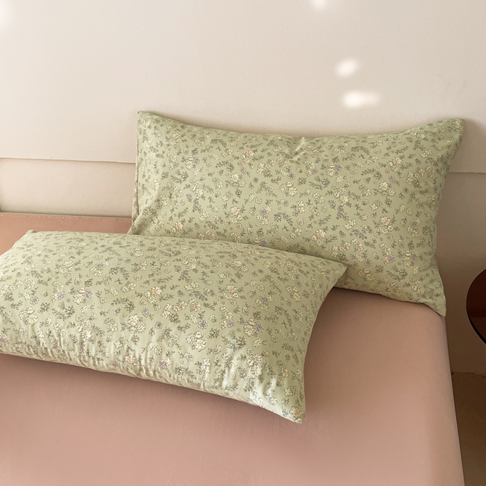 91家纺网 家纺一手货源 找家纺 诺梵家纺 2025新款有氧双层纱印花四件套 花夕子