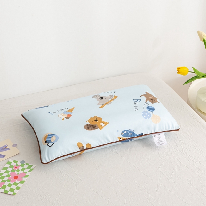 91家纺网 家纺一手货源 找家纺 萌番宝 A类新款60支长绒棉纯棉儿童枕套枕头 星愿动物园