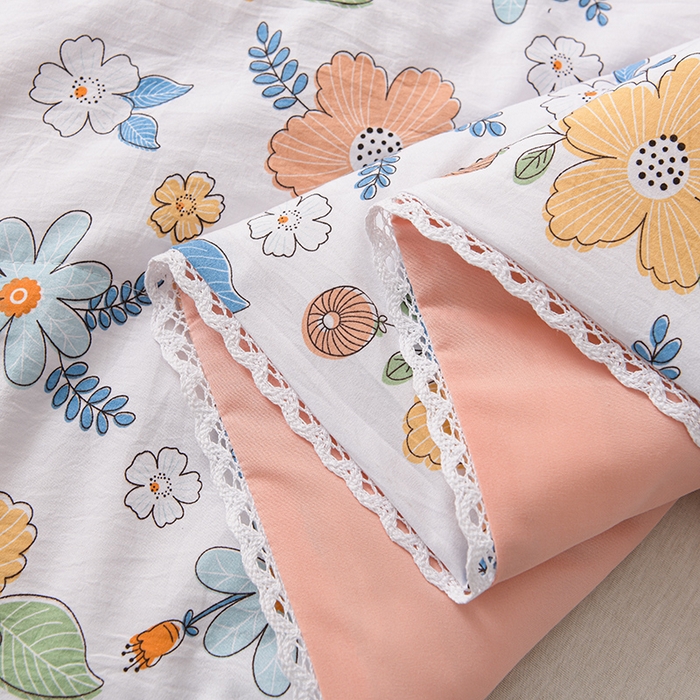 91家纺网 家纺一手货源 找家纺 鑫贝阳 2025新款亲肤水洗棉小花边印花夏被 夏花