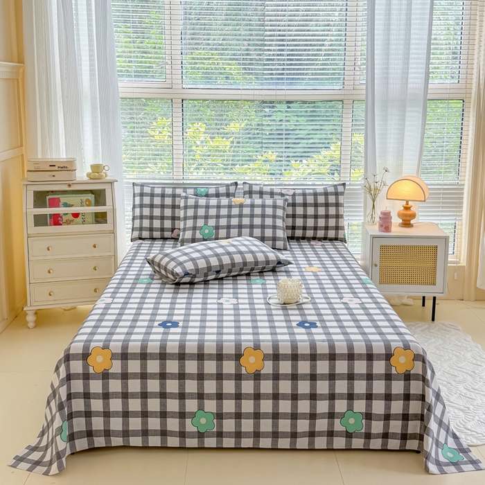 91家纺网 家纺一手货源 找家纺 仟网汇 2025新款老粗布床单粗布凉席老粗布单床单枕套单品 格调