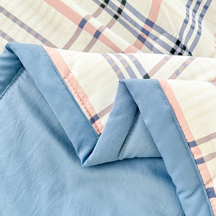 91家纺网 家纺一手货源 找家纺 好欣怡家纺 2026新款水洗棉夏被空调被被子被芯印花小清新夏凉被直播热款 水洗棉包边款-清雅格调