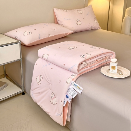 91家纺网 家纺一手货源 找家纺 （总）莱登卡奴 2025新款A类锦氨凉感被数码印花夏被