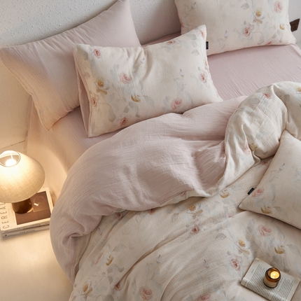 91家纺网 家纺一手货源 找家纺 （总）宜代光年 2025新款全棉纯棉享云棉纯色暗合系列四件套