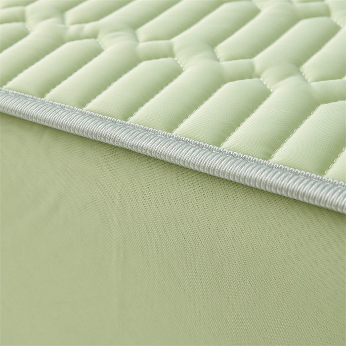 91家纺网 家纺一手货源 找家纺 雯豆2025夏季新品0.4乳胶凉席床笠款三件套凉感丝纯色席梦思床罩 纯色乳胶床笠-丁香绿