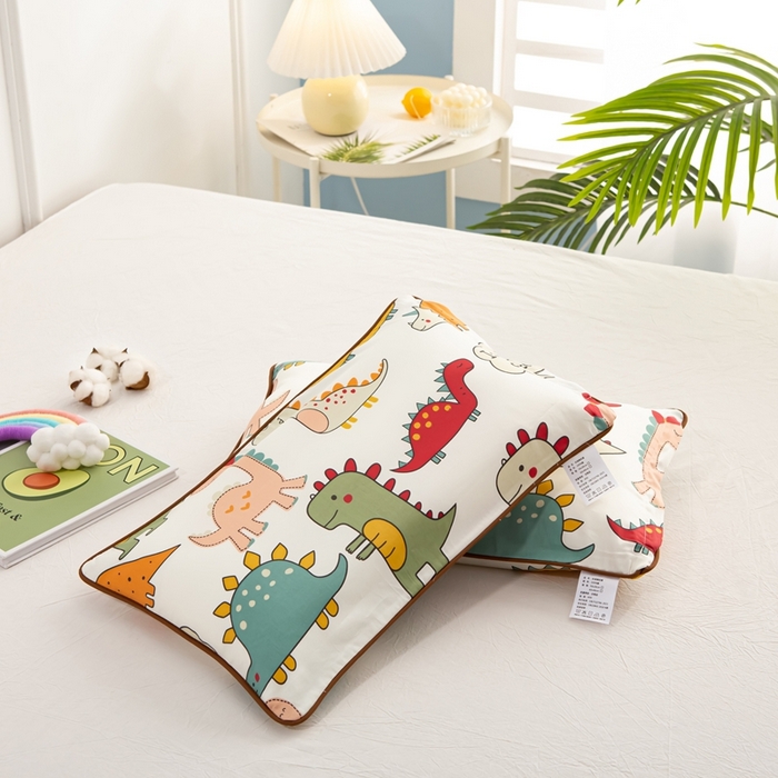 91家纺网 家纺一手货源 找家纺 萌番宝A类新款60支长绒棉纯棉儿童枕套枕头枕头套40x60单只30x50内胆套 小神龙