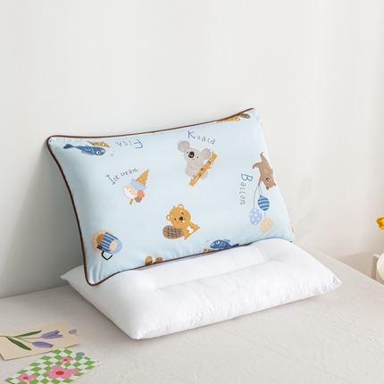 萌番宝 A类新款60支长绒棉纯棉儿童枕套枕头 星愿动物园