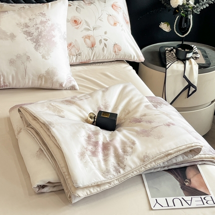 一加一 2025新款60S莱赛尔凉感蚕蛹蛋白夏被四件套 魅影