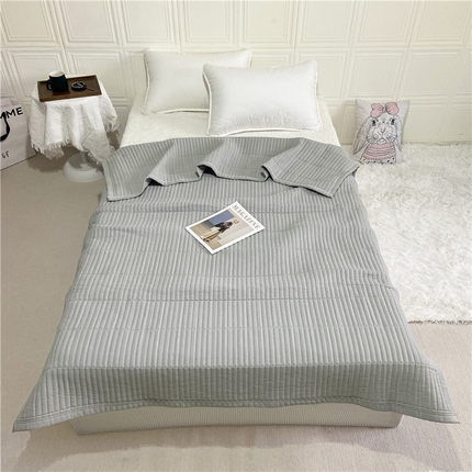 卡奥家纺 2025新款有氧泡泡纱泡泡棉床盖夏被 银灰
